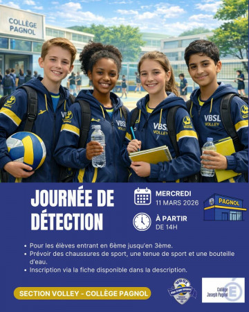 Section volley 26-27 au collège Pagnol
