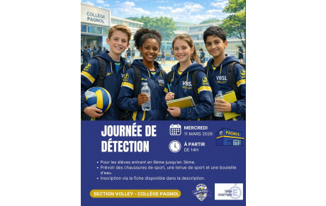 Section volley 26-27 au collège Pagnol